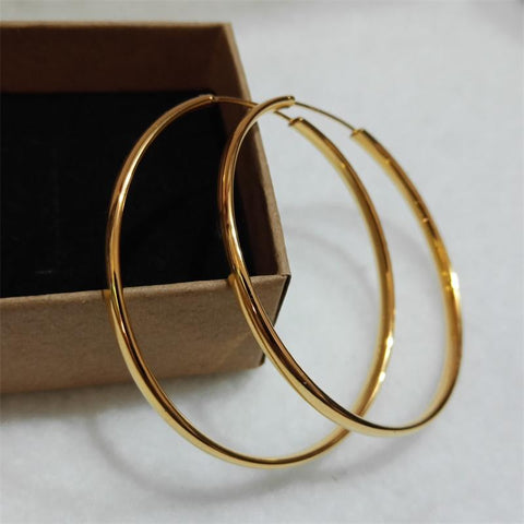 New Platinum Plated 925 Sterling Silver Women Hoop Earrings-JW00052-Veeddydropshipping
