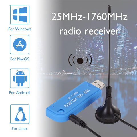 USB 2.0 TV Receiver DAB FM RTL2832U R828D SDR RTL A300U 25MHz-CE00847-Veeddydropshipping