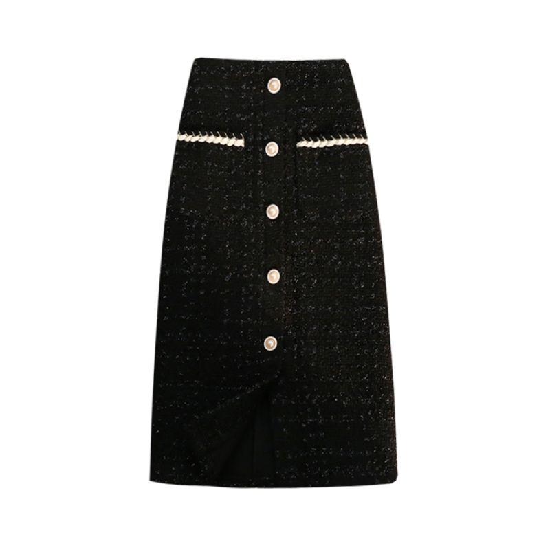 Elegant Silk Women Mid-Length Skirt-Veeddydropshipping