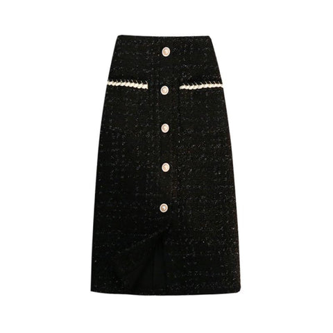 Elegant Silk Women Mid-Length Skirt-Veeddydropshipping
