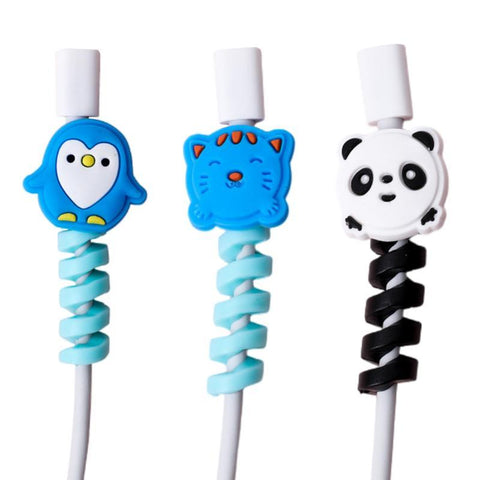 Silicone Data Cable Protective Cover Cartoon Appearance Cable Holder Data Line Cable-PA00884-Veeddydropshipping