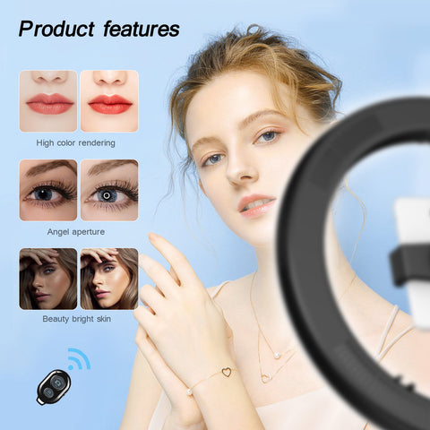 26CM Photography Lighting Phone Ringlight Tripod Stand Photo Led Selfie Remote -CE00266-Veeddydropshipping