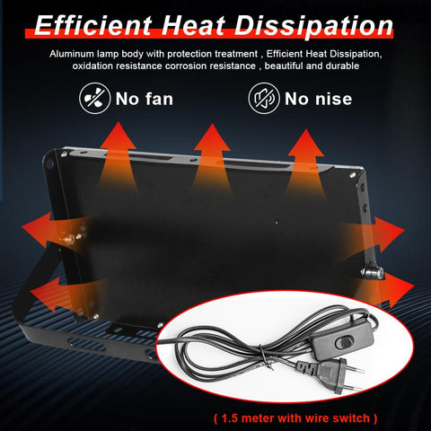 220V LED Floodlight Outdoor 100W 50W Waterproof 2835 RGB Warm Cold-TI00887-Veeddydropshipping
