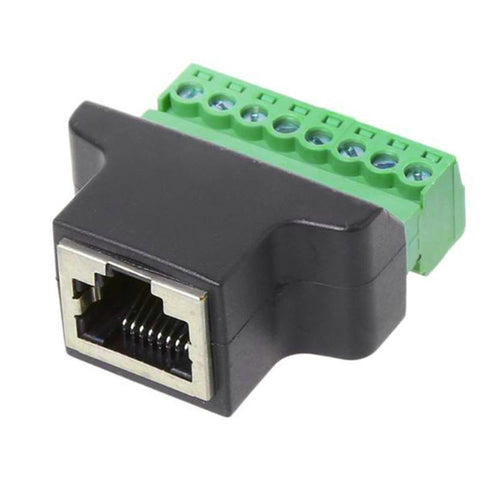 rj45 to screw terminal Block 8p connector ethernet rj45 Male Female to 8 pin screw -CE00232-Veeddydropshipping