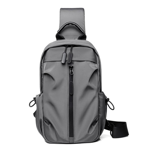Style PU Leather Backpack Double Bib Horizontal Pull Backpack Computer Bag-BS00059-Veeddydropshipping