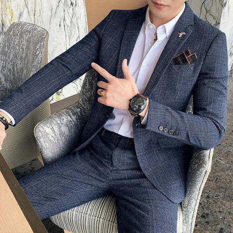 Business Office Formal Suits 2 Pcs Set Blazers Pant-MF01314-Veeddydropshipping