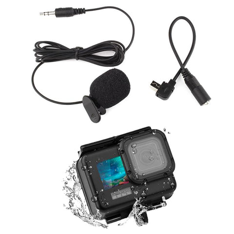 3.5mm Active Clip Microphone with Mini USB Audio Adapter Mic Cable-CE00466-Veeddydropshipping