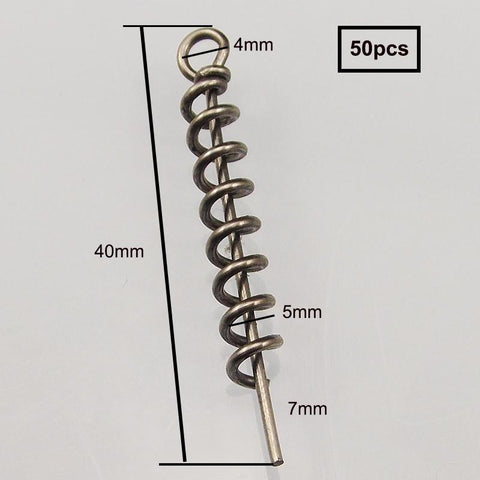 50pcs 40,35, 25mm Fishing Hook Connector for Soft Lure Bait Spring Centering -OS00406-Veeddydropshipping