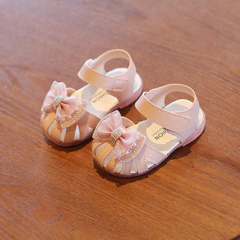 Summer Baby Girls Sandals Bowtie Fashion Pink Princess-TB00109-Veeddydropshipping