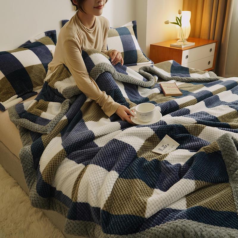Throw Soft Chenille Yarn Knitted Blanket-HA00436-Veeddydropshipping