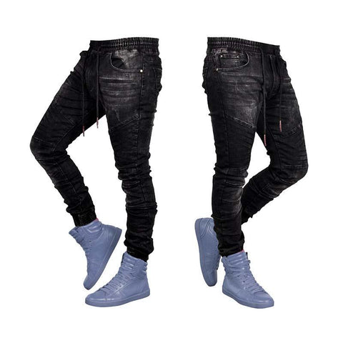 Summer New Jeans Elastic Elastic Waist Harem-Veeddydropshipping