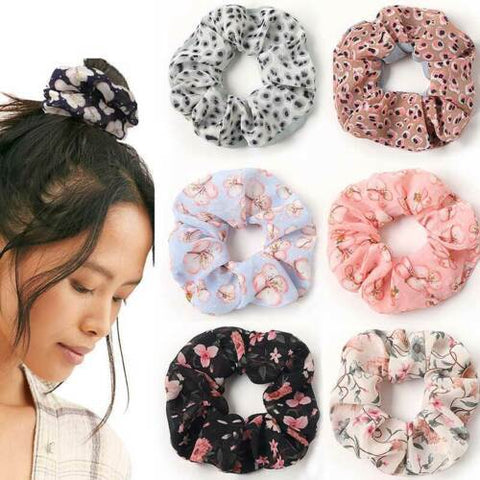 Hair Satin Silk Solid Ponytail Hair Ties Rope-WF01065-Veeddydropshipping