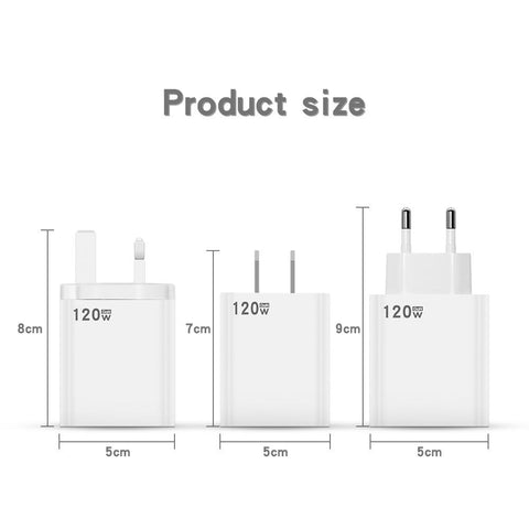 120W mobile phone quick charge plug For iPhone 13 Samsung S22 Xiaomi 12 OPPO Oneplus-PA00003-Veeddydropshipping