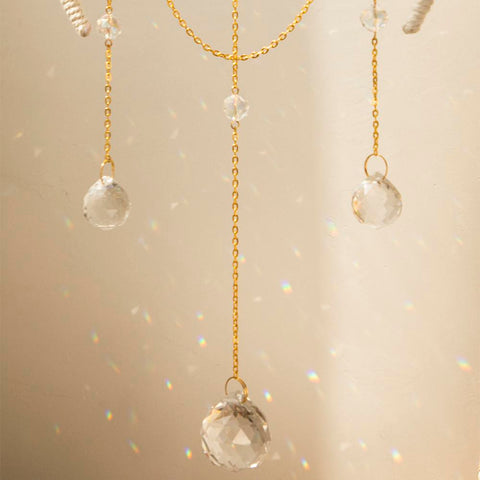 Suncatcher Macrame Dream Catcher Crystal Windchime Light-HA00202-Veeddydropshipping