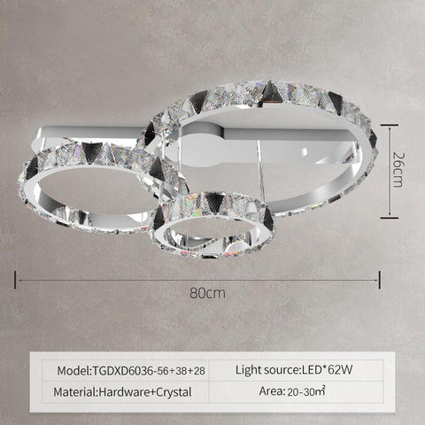 Modern Luxury LED Ceiling Lights Crystal-TI00267-Veeddydropshipping