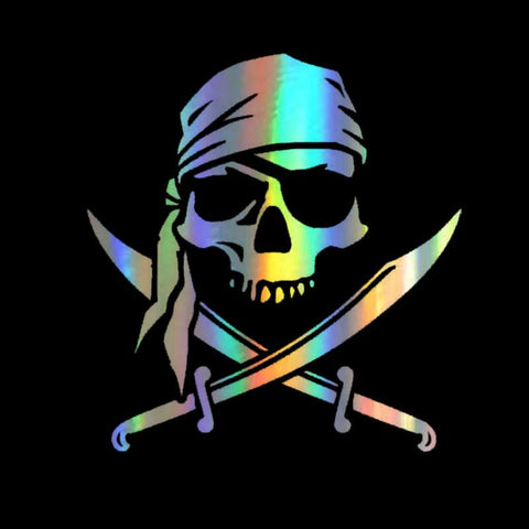 Skull Pirate Personality, Car Accessories PVC Stickers Motorcycle Stylish-AM00067-Veeddydropshipping