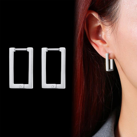 Square Hoop Earring for Women Girls Ear Rectangle-JW01423-Veeddydropshipping