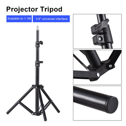 Projector Tripod Stand Universal Projector Bracket Portable Aluminum Alloy -CE00789-Veeddydropshipping