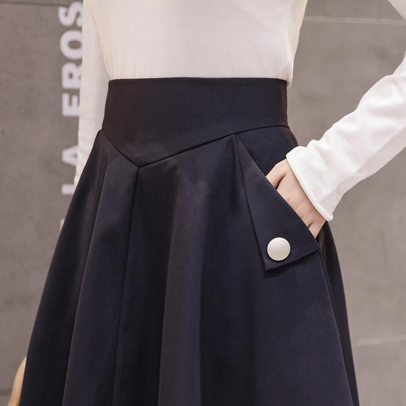 Elegant High Waist Women Fashion Long Skirts-WF00378-Veeddydropshipping