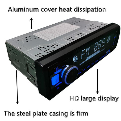 Car radio 1 DIN stereo player digital Bluetooth Car MP3 player 60wx4 FM-AM00642-Veeddydropshipping