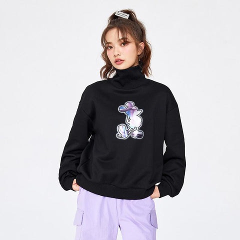 Women High Neck Fleece In Sweater Loose-Veeddydropshipping