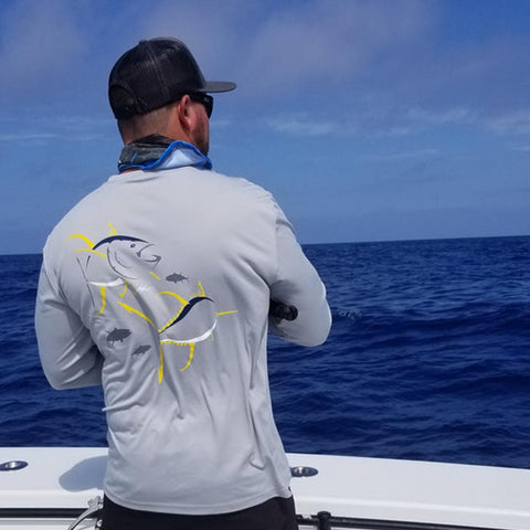 Oceanicgear Fishing Clothing Mens OGF Crewneck Shirt Print Fishing Long Sleeve Uv Protection -OS00486-Veeddydropshipping