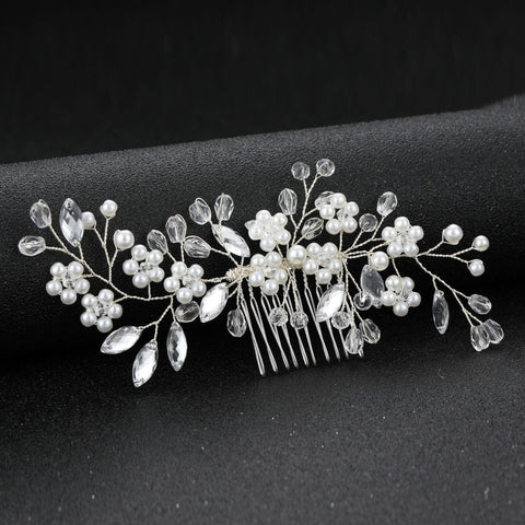 Wedding Hair Comb Pearl Hair Pins and Clips for Women  -JW00473-Veeddydropshipping