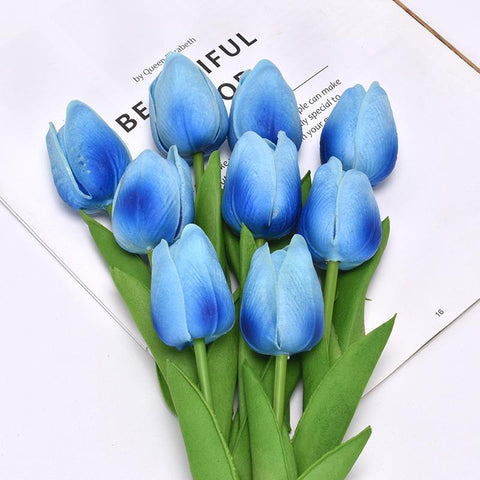 Tulip PU Artificial Flower Real Touch Bouquet-HA00658-Veeddydropshipping