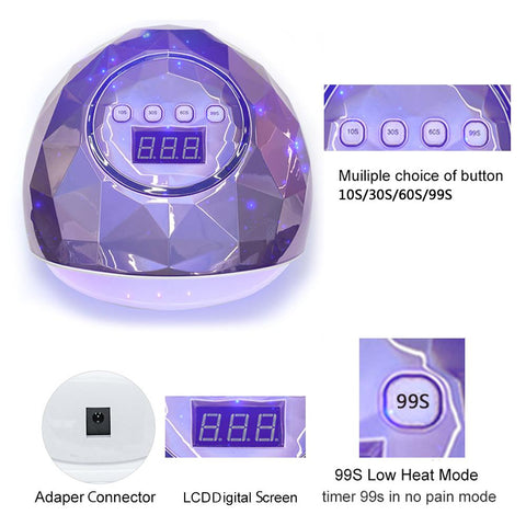 Nail Dryer Lamp For All Gel Nail Polish Fast Drying Nail -BH01102-Veeddydropshipping