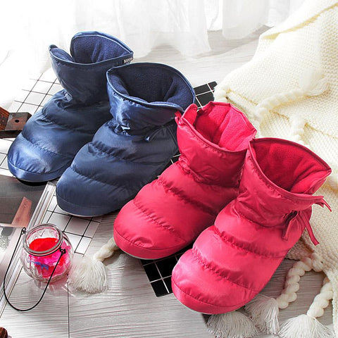 Indoor Silent Soft Sole Men Home Casual Shoes Thickened Down-cotton-BS01137-Veeddydropshipping