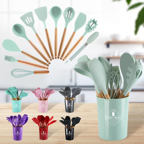 Non-stick Silicone Kitchenware Cooking Utensils Set-HA01943-Veeddydropshipping