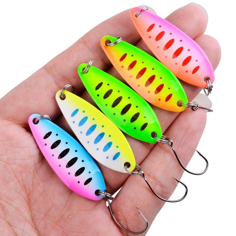 1PCS Metal Spinner Spoon Trout Fishing Lure Hard Bait Sequins Noise-OS00515-Veeddydropshipping