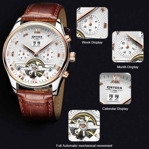luxury  watches Men Skeleton Mechanical Automatic analog watch -JW00703-Veeddydropshipping
