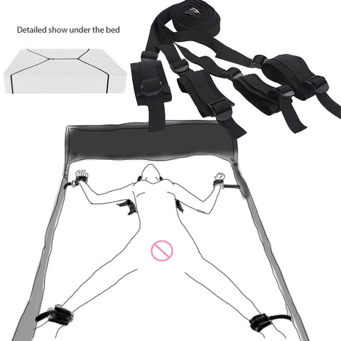 Bed Bondage Handcuffs Ankle Cuffs Set BDSM Restraint Fetish Slave Erotic -BH01201-Veeddydropshipping