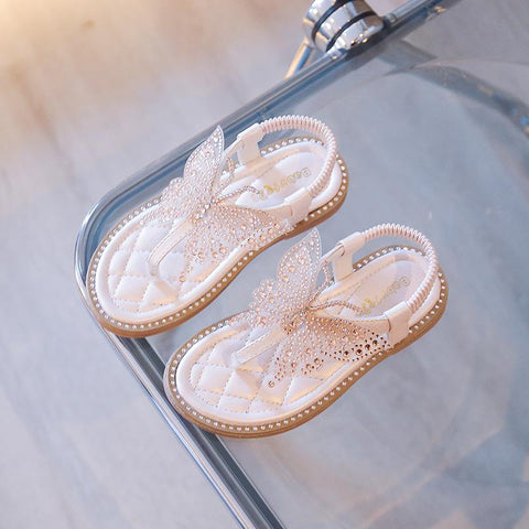 Rhinestone Butterfly Shoes for Kids Girls Flip Flops Jelly Sandals Shoes-TB00181-Veeddydropshipping