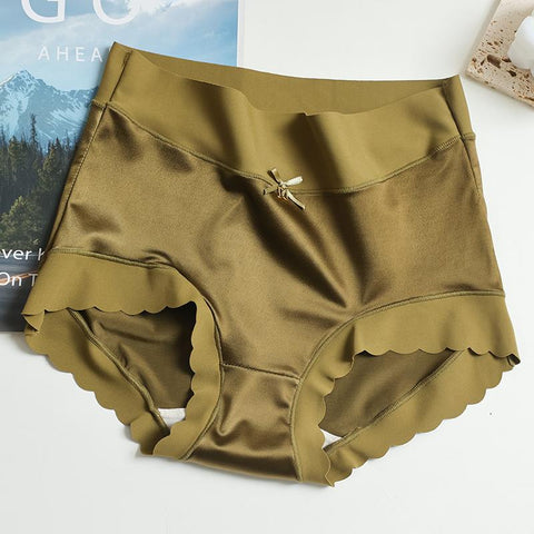 Women Ice Silk Satin Briefs Seamless Underwear-WF00785-Veeddydropshipping