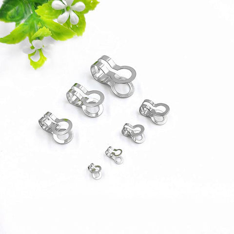 100Pcs/Lot Stainless Steel Double Loops Beads Buckles DIY -JW01627-Veeddydropshipping