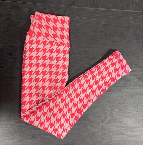 2023 Yoga Leggings Women Sport Fitness Black And White Grid Scrunch Leggings -OS00899-Veeddydropshipping