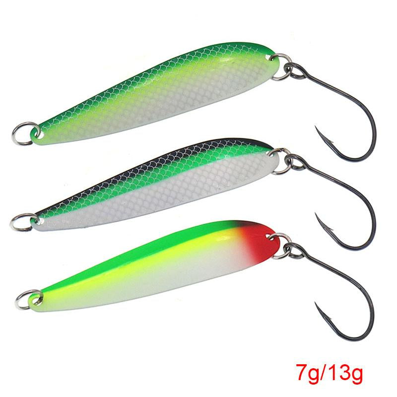 Metal Spoon Fishing Lure 7g 10g 13g  thin Spoon Lure Hard Bait Spinner Bait Isca -OS00474-Veeddydropshipping