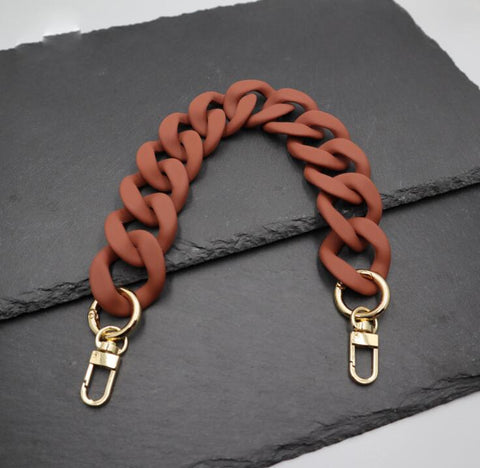Handbag Accessory Chain Resin  Luxury Frosted Strap-BS00680-Veeddydropshipping