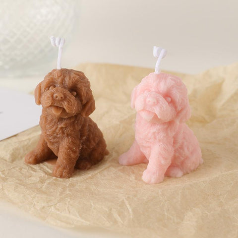 Cute animals Teddy puppy scented candles-HA00383-Veeddydropshipping
