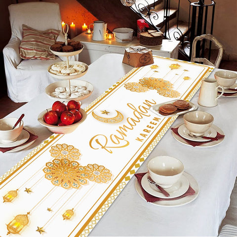 Ramadan Decoration Table Runner EID Mubarak Decor-HA00586-Veeddydropshipping