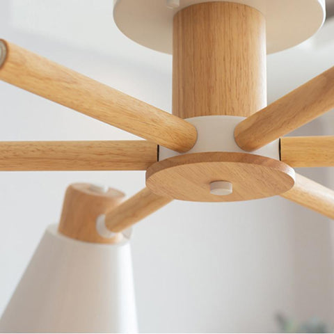 Solid wood chandelier modern lamp lighting-TI00408-Veeddydropshipping