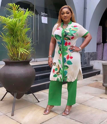 African long Women Pullover Chiffon Suit-WF01491-Veeddydropshipping