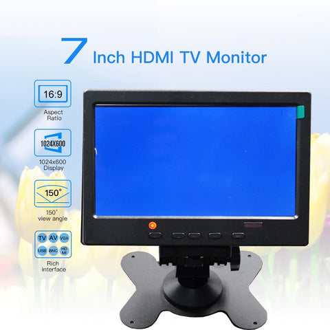 1024*600 7 inch LCD HD PC Monitor Mini TV Computer Display 2 Channel-AM00685-Veeddydropshipping