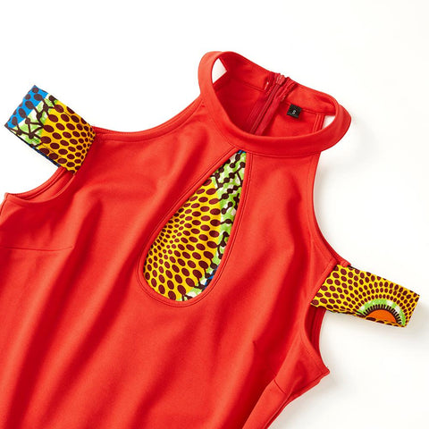 African Women Sexy Off Shoulder Dress-WF01663-Veeddydropshipping