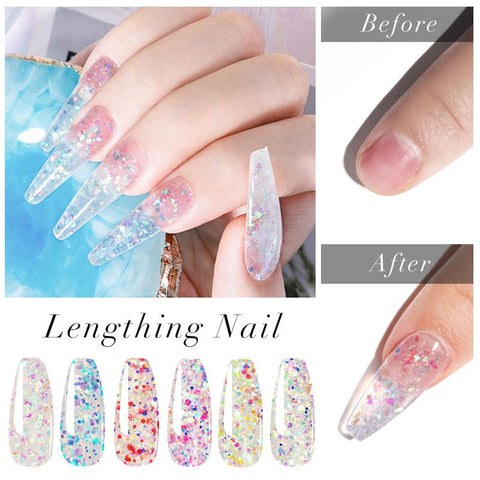 15ml Poly Nail Gel Full Set For Extention Nail Glitter Solid Color-BH00988-Veeddydropshipping