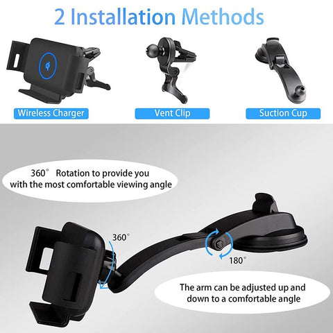 Car Wireless Charger 20W Auto Clamping Phone Mount-PA01200-Veeddydropshipping