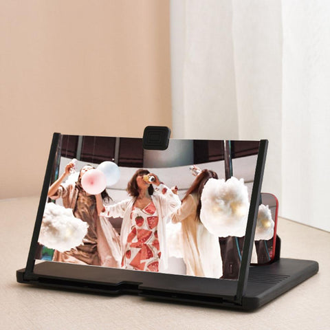 10 Inch 3D Mobile Phone Screen Magnifier HD Video Amplifier Stand Bracket with Movie Game-PA00745-Veeddydropshipping