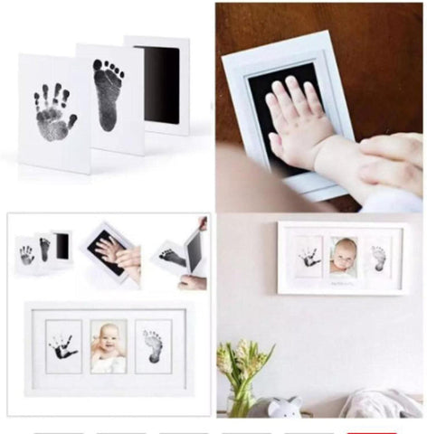 Newborn Baby DIY Handprint Footprint Kit Ink Pads Photo Frame-TB00761-Veeddydropshipping